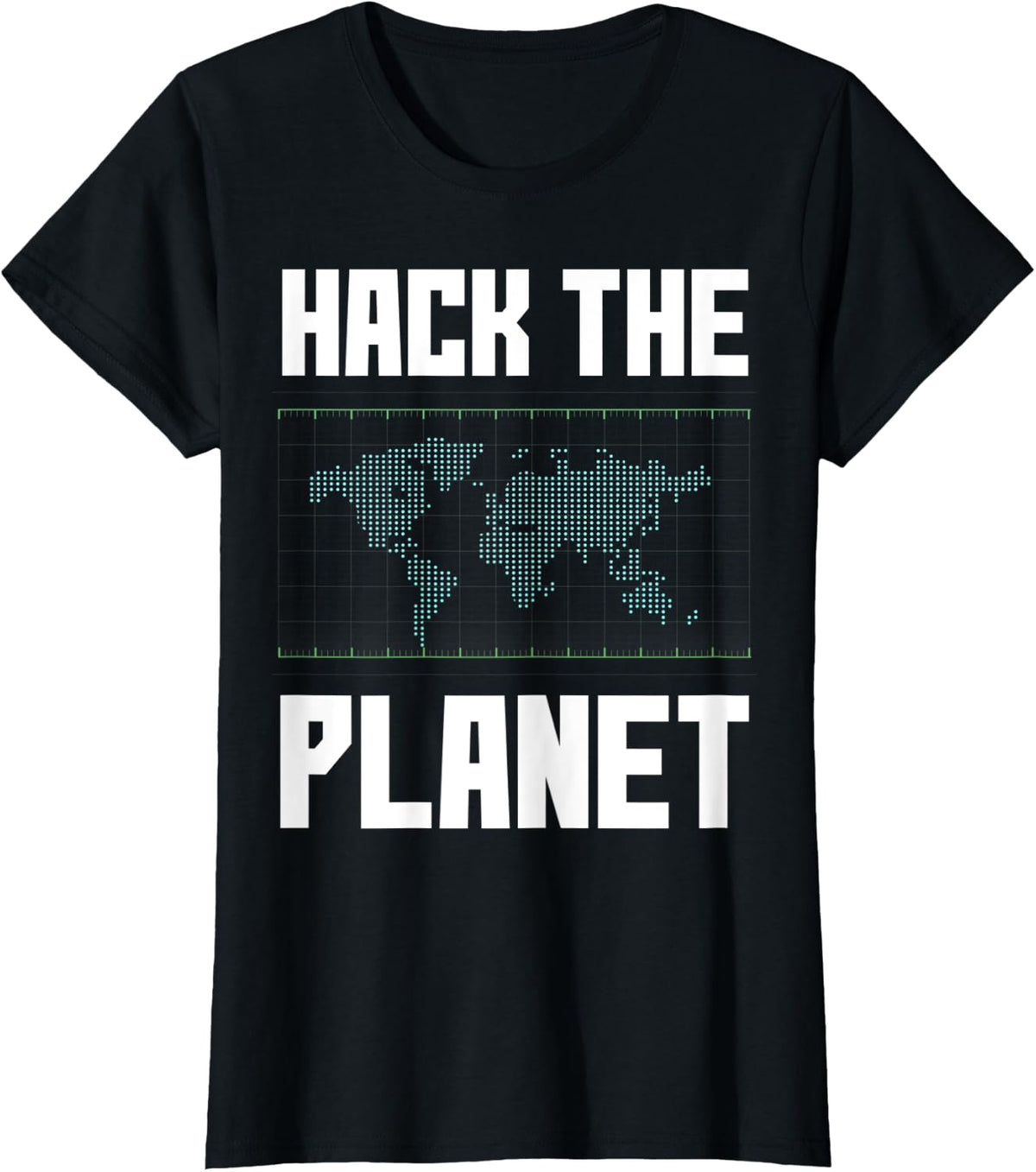 Computer Hacker Hack The Planet Quote Men's Nerd Fun Gift T-Shirt - Black