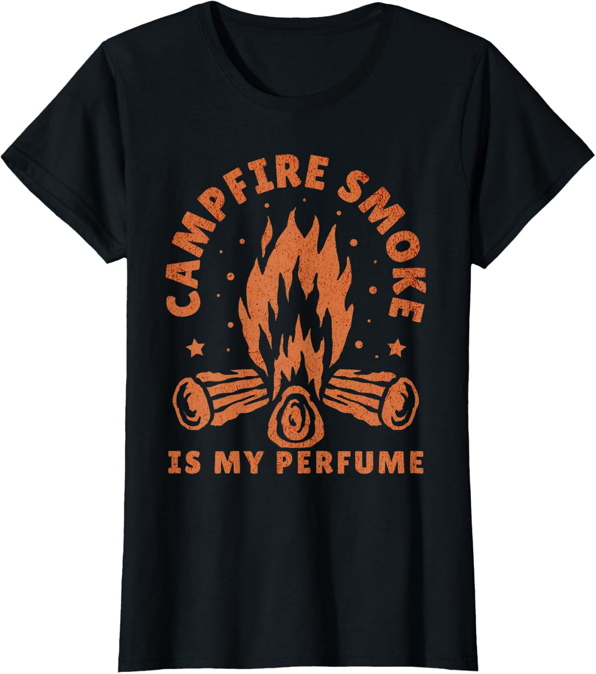Campfire Smoke Is My Perfume Funny Camping Bushcraft Camper T-Shirt - Black