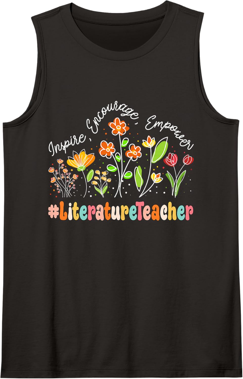 Literature Teacher Appreciation Week Teacher Back to School Sleeveless Tank Top - Black