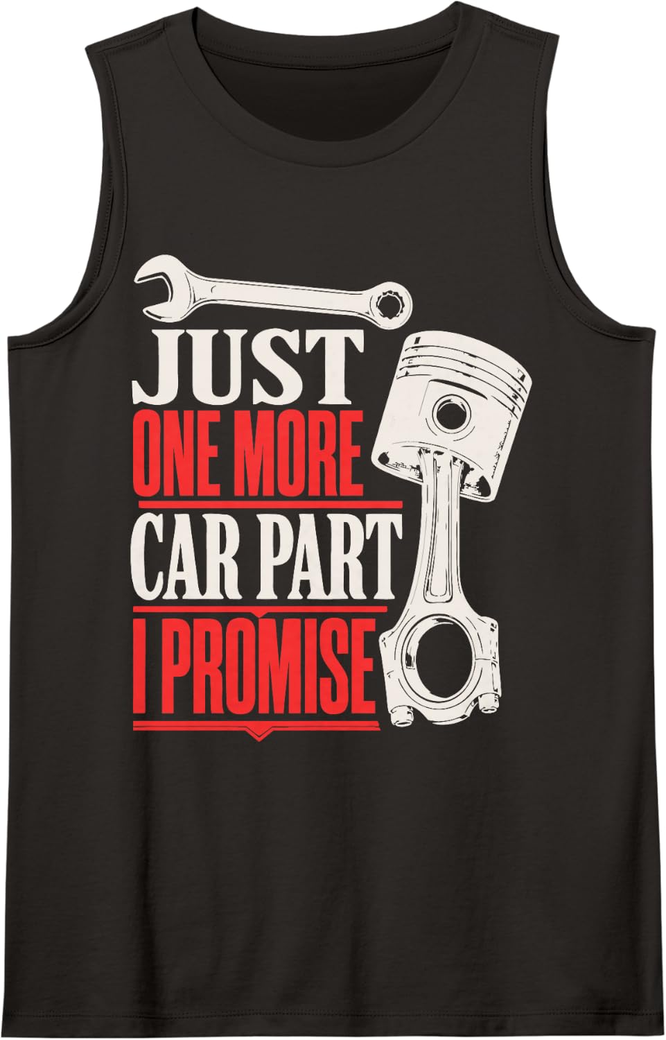 Muscle Car Part Garage Classic Car Sleeveless Tank Top - Black