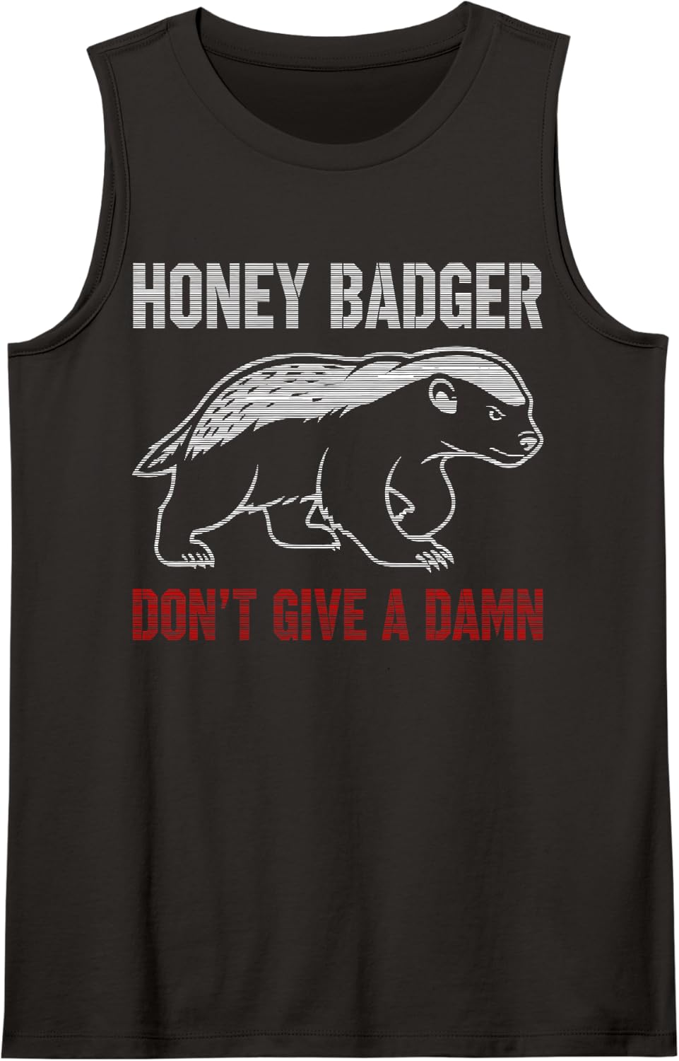 Funny Honey Badger for Badgers Lover Sleeveless Tank Top - Black