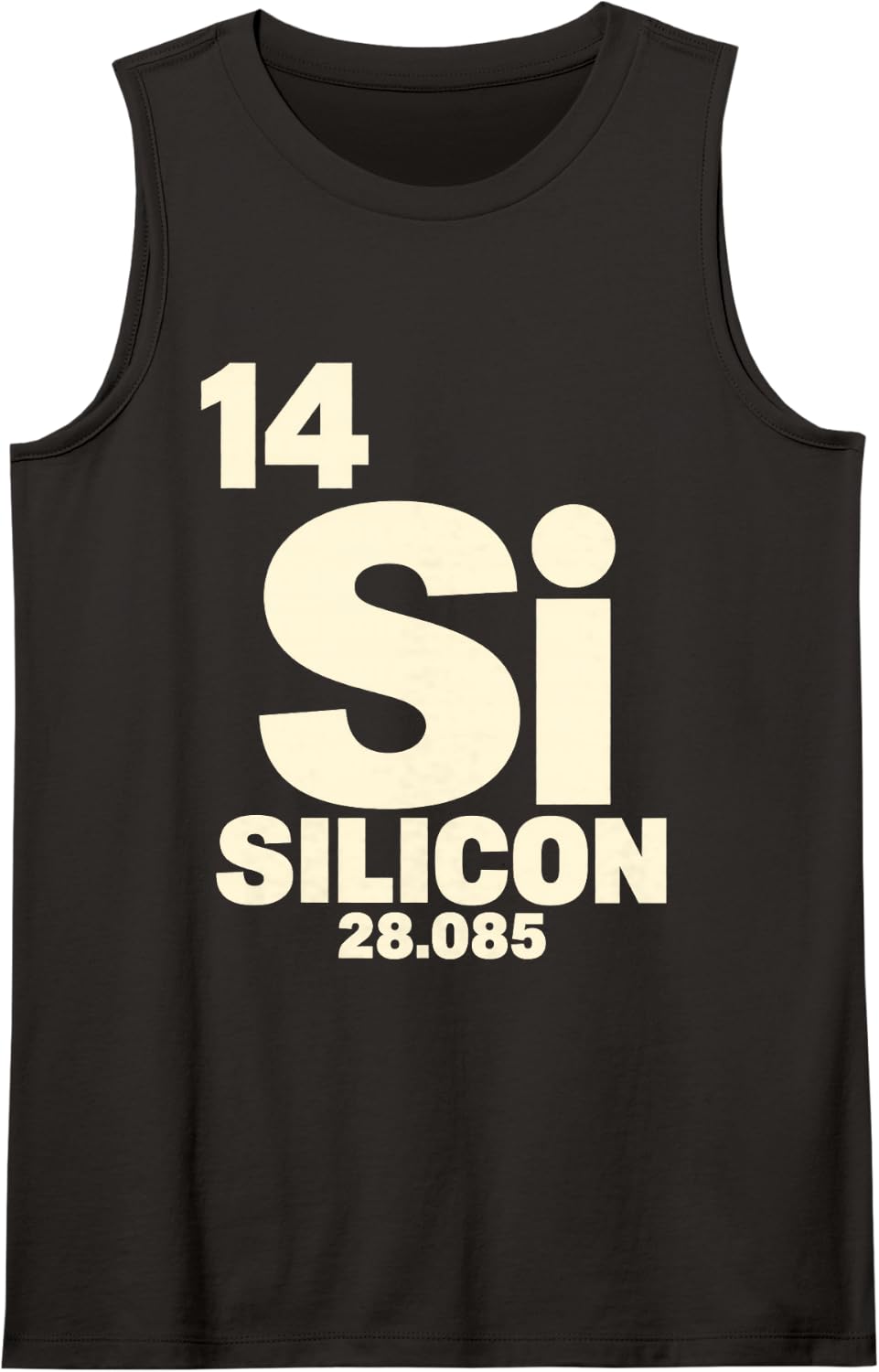 Funny Silicon Element Science Halloween Costume Sleeveless Tank Top - Black