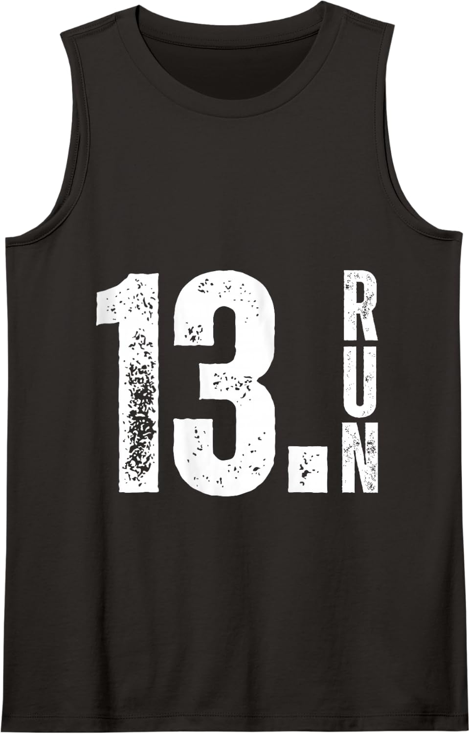Half Crazy 13.1 Running Half Marathon Race Runner Training Tank Top - Black
