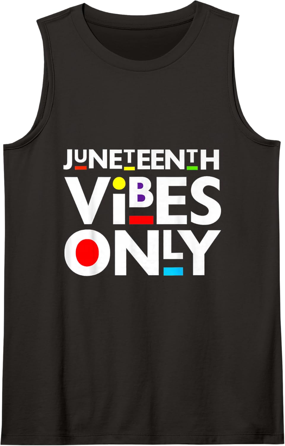 Juneteenth Vibes Only African American Pride June 19 Sleeveless Tank Top - Black
