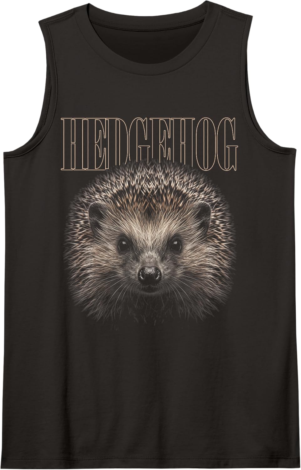 Hedgehog Face Forest Wildlife Nature Hedgehog Tank Top - Black