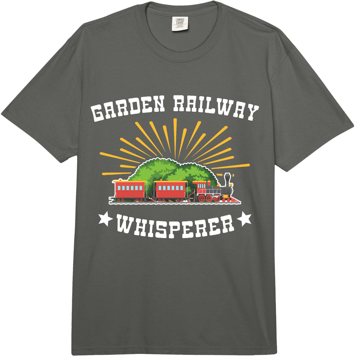 Garden Railway G-Gauge Large Scale Model Railroading G-Scale Comfort Colors Adult Heavyweight T-Shirt - Adult Unisex Dark