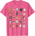 Dog Breed Faces for Veterinarians and Pet Shop Employees T-Shirt for Men Women Kids - Pink Heather