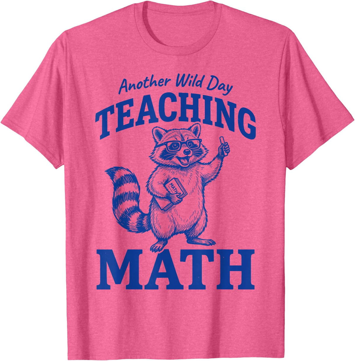 Another Wild Day Teaching Math T-Shirt - Pink Heather