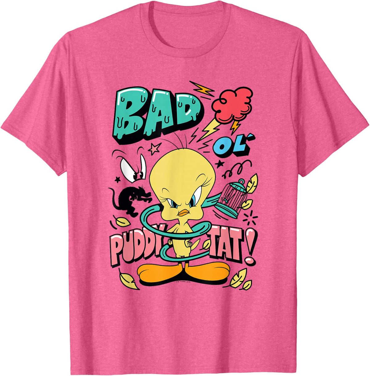 Looney Tunes Sassy Tweety T-Shirt - Pink Heather