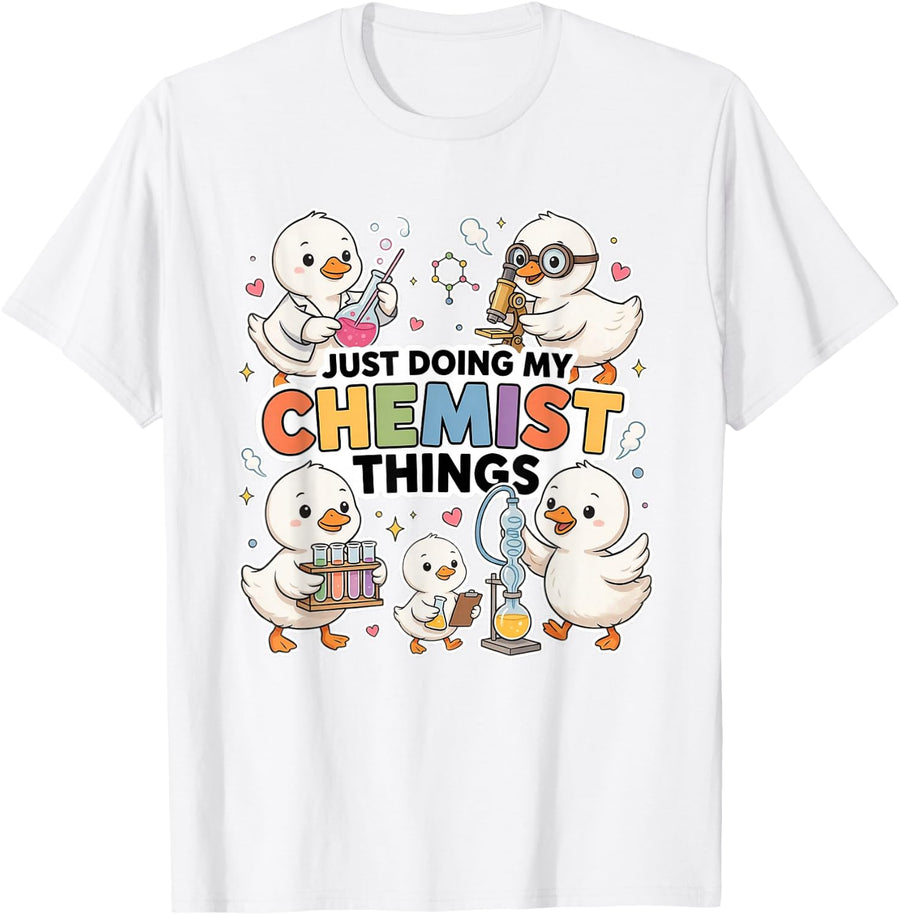 Chemist Chemistry Scientist Laboratory Engineering T-Shirt - White