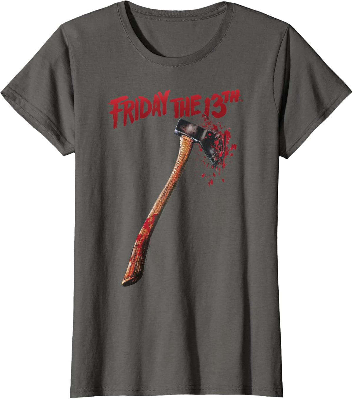 Friday The 13th Bloody Axe Logo T-Shirt - Asphalt Grey