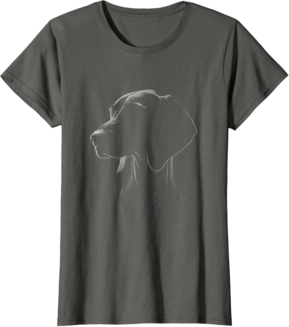 Vizsla Face Art Design For Dog Owner T-Shirt - Asphalt Grey