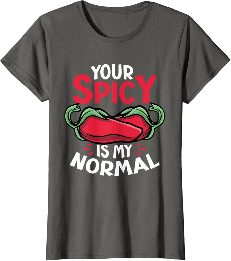 Chili Spicy Food Chilli Mexican Hot Pepper T-Shirt - Asphalt Grey