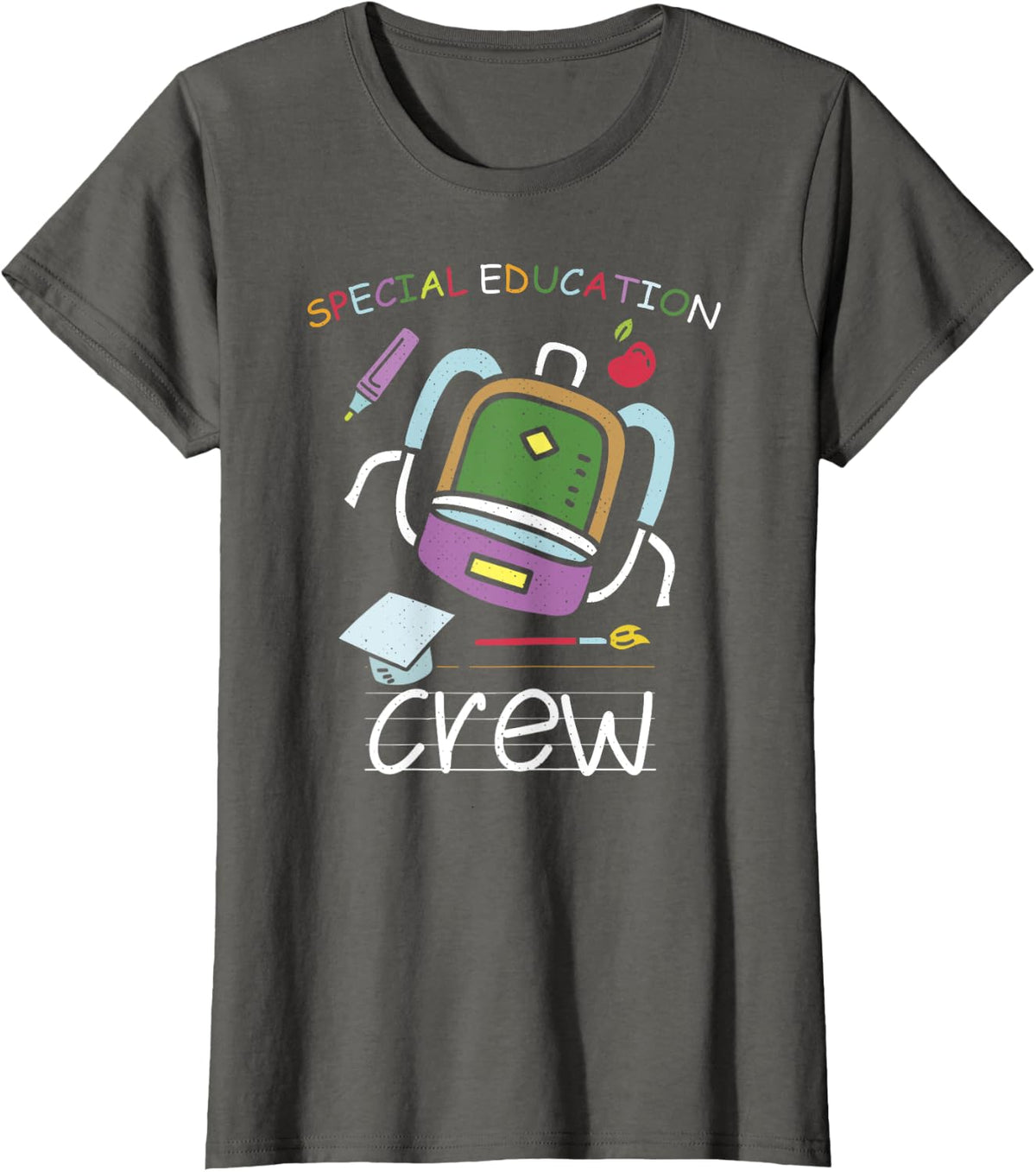 Fun Special Education Gift Design Teachers Fun Gift T-Shirt - Asphalt Grey