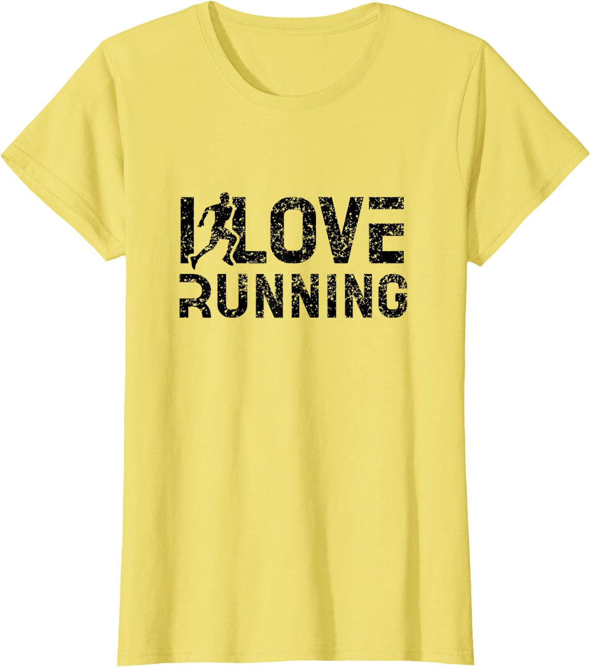I Love Running Runner Jogger Jogging Run T-Shirt - Lemon Yellow