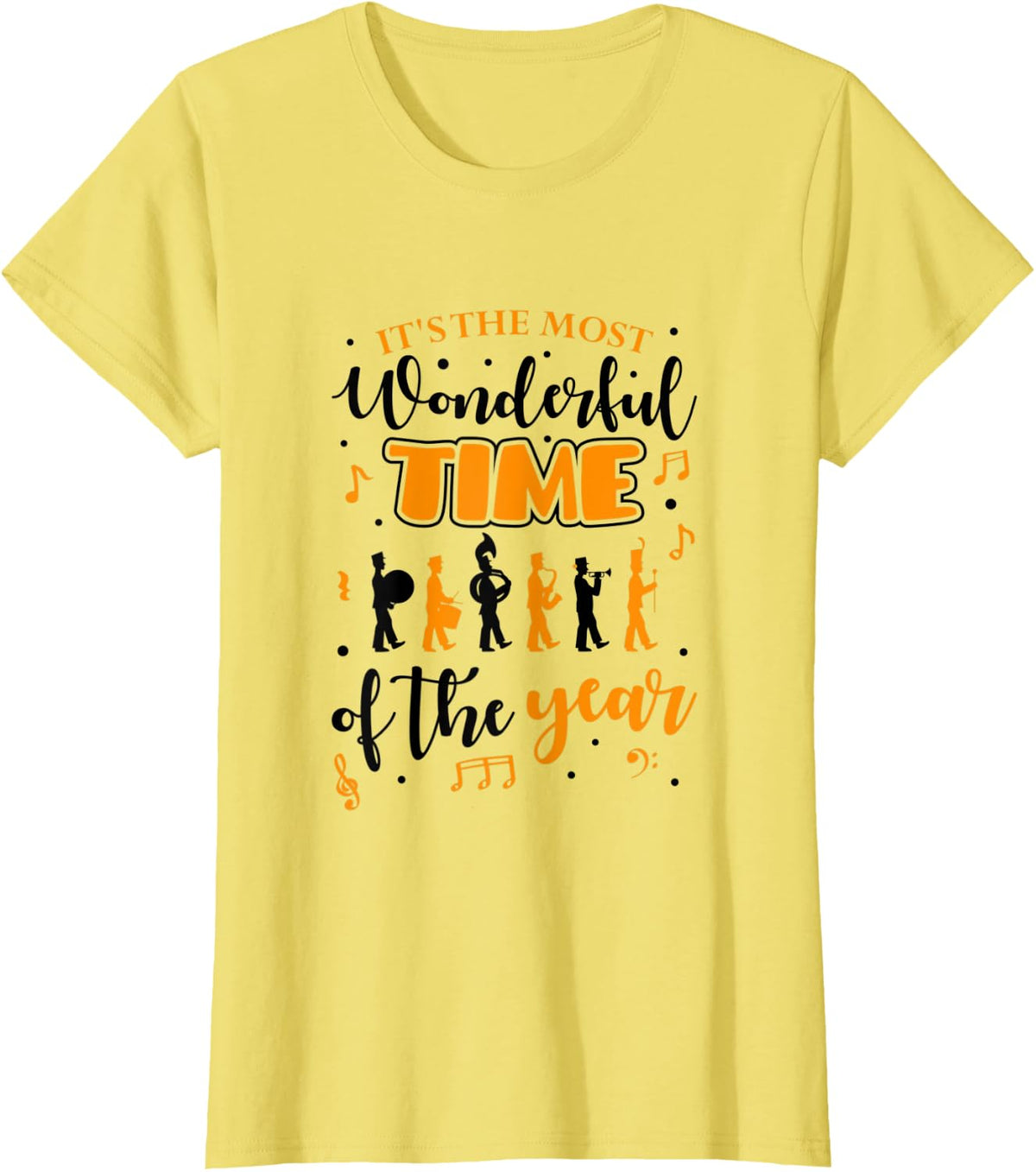 It's The Most Wonderful Time Of The Year, Marching Band T-Shirt - Lemon Yellow