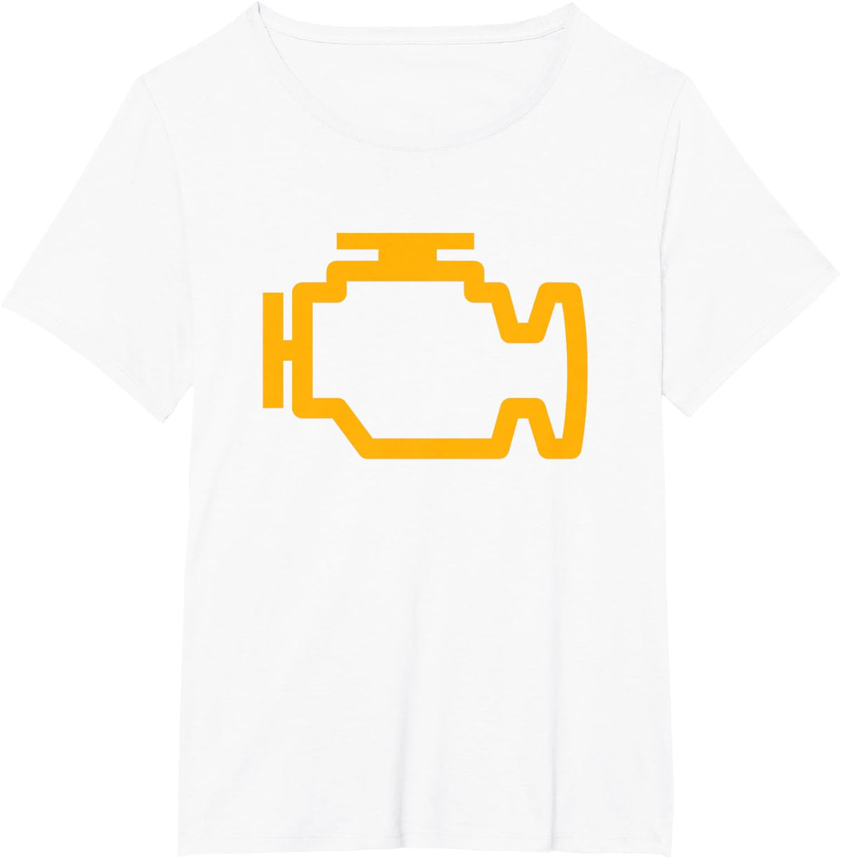 Check Engine Light T-Shirt for Mechanics and Car Enthusiasts Tees - White