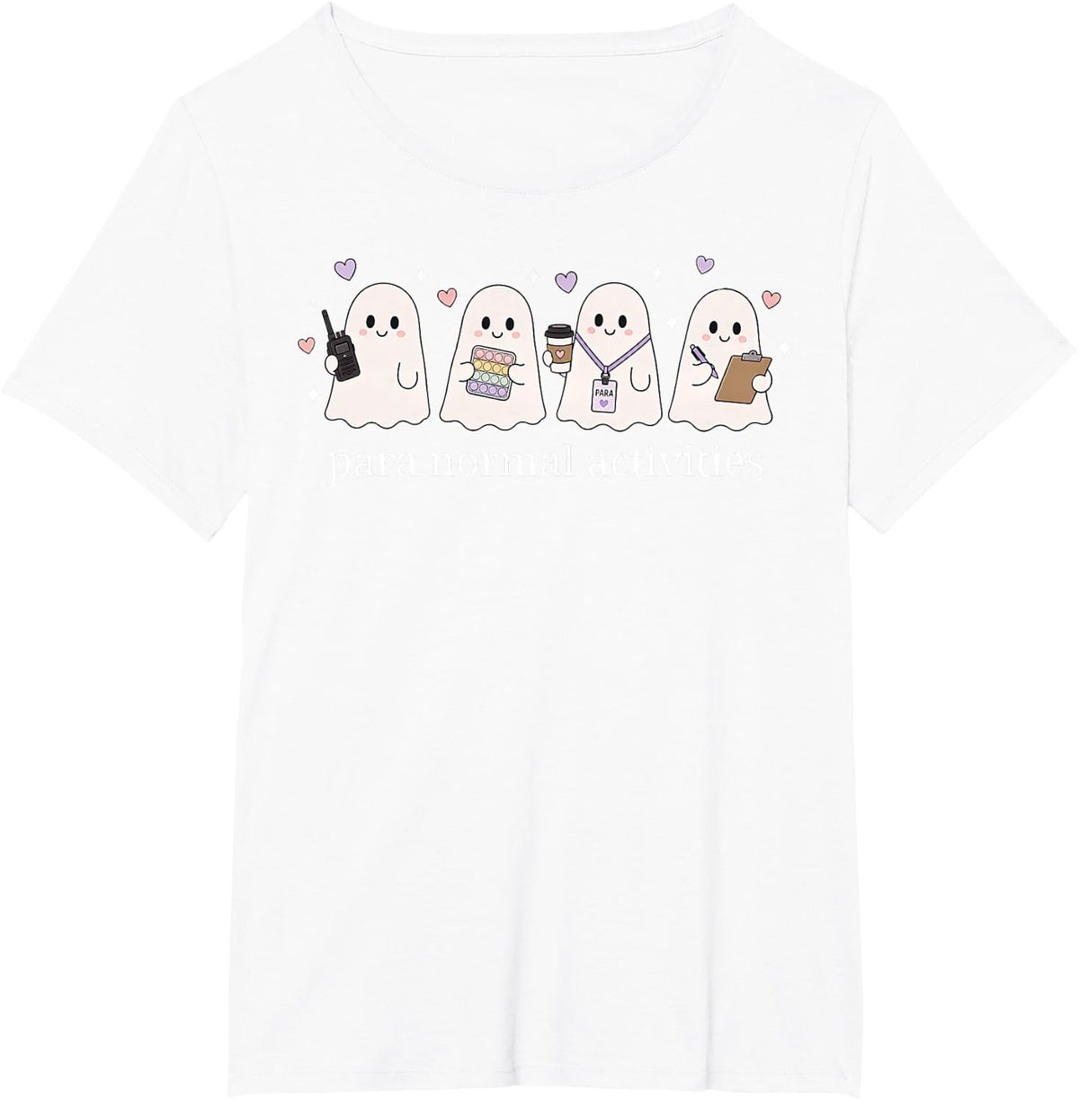 Ghost Cute para Normal Activities SPED Teachers Halloween T-Shirt - White