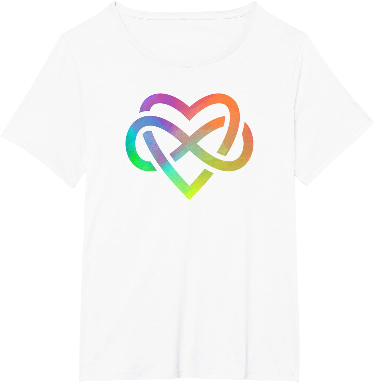 Polyamory Infinity Heart Symbol Neverending Love LGBT Gift T-Shirt - White