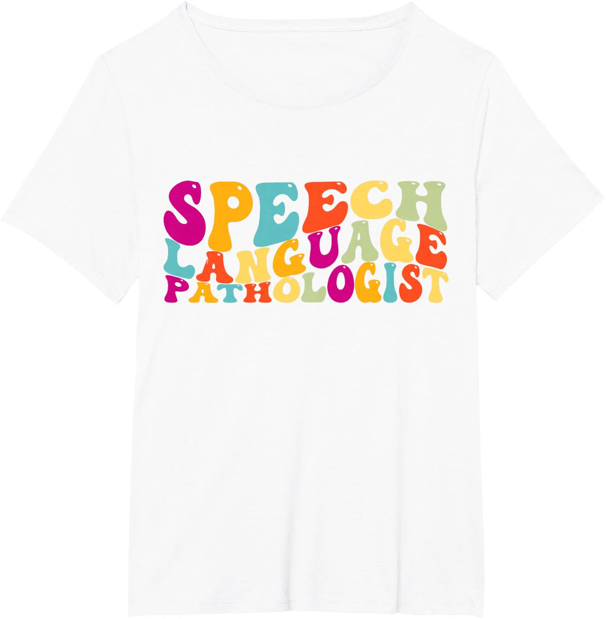 Speech Language Pathologist Boho Retro Speech Therapy SLP T-Shirt - White