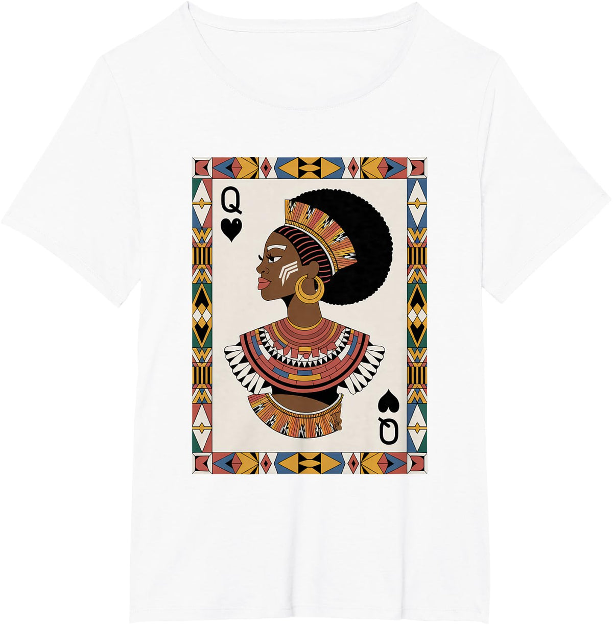 African Queen Tshirt Card Melanin Black Pride BLM Juneteenth T-Shirt - White