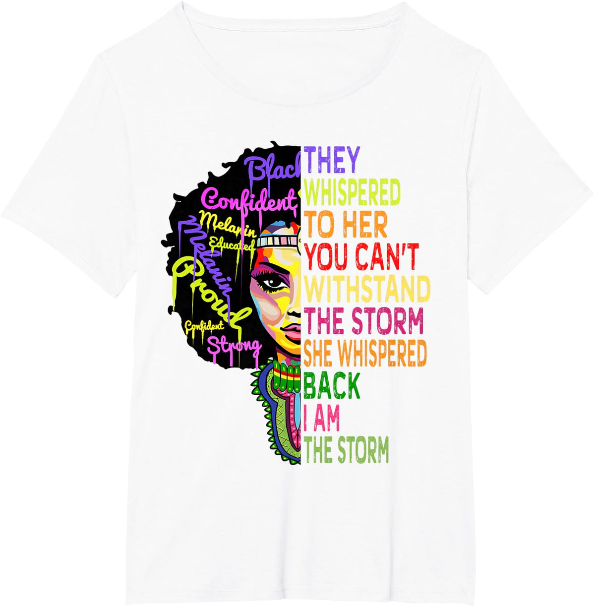 I Am The Storm Outfit Juneteenth Women Black History T-Shirt - White