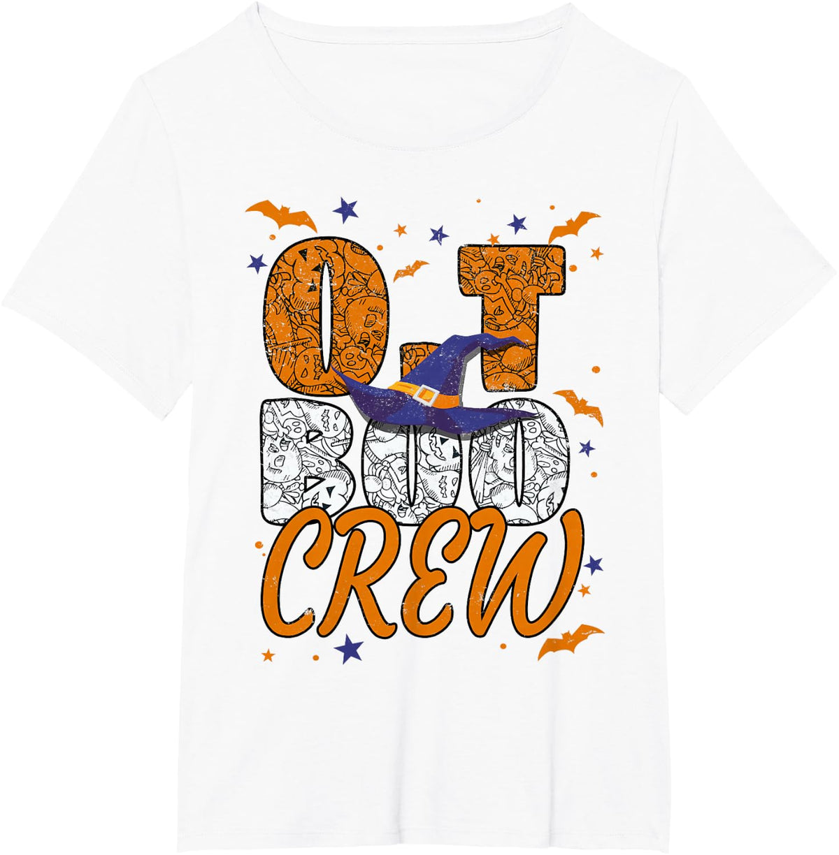 OT Boo Crew Halloween Occupational Therapist Matching T-Shirt - White