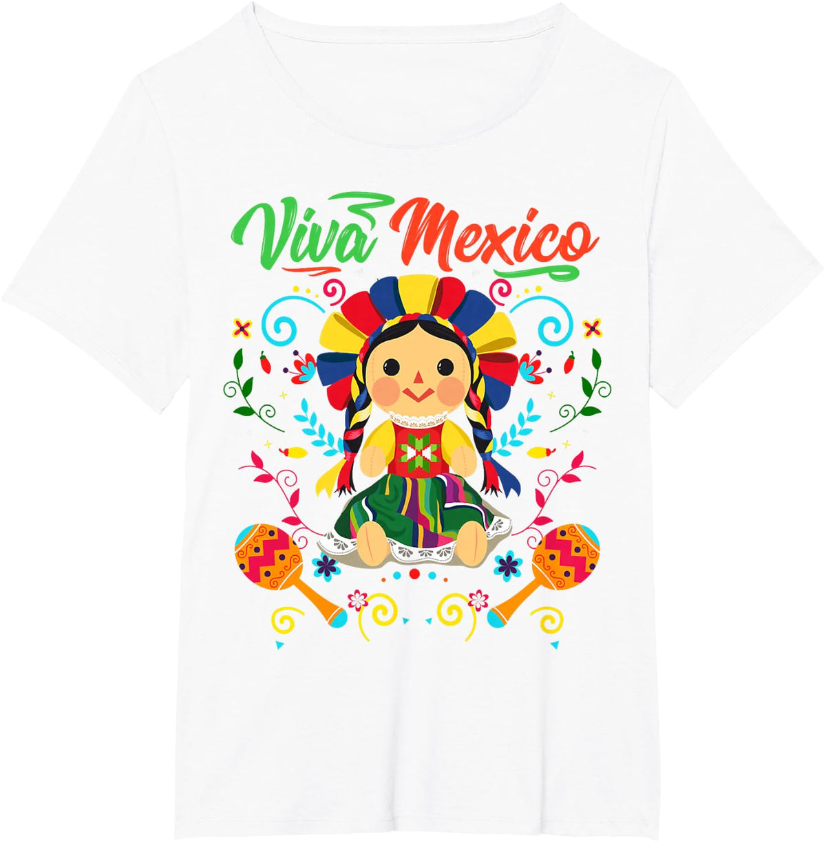 Viva Mexico Mexican Independence Day - I Love Mexico T-Shirt - White
