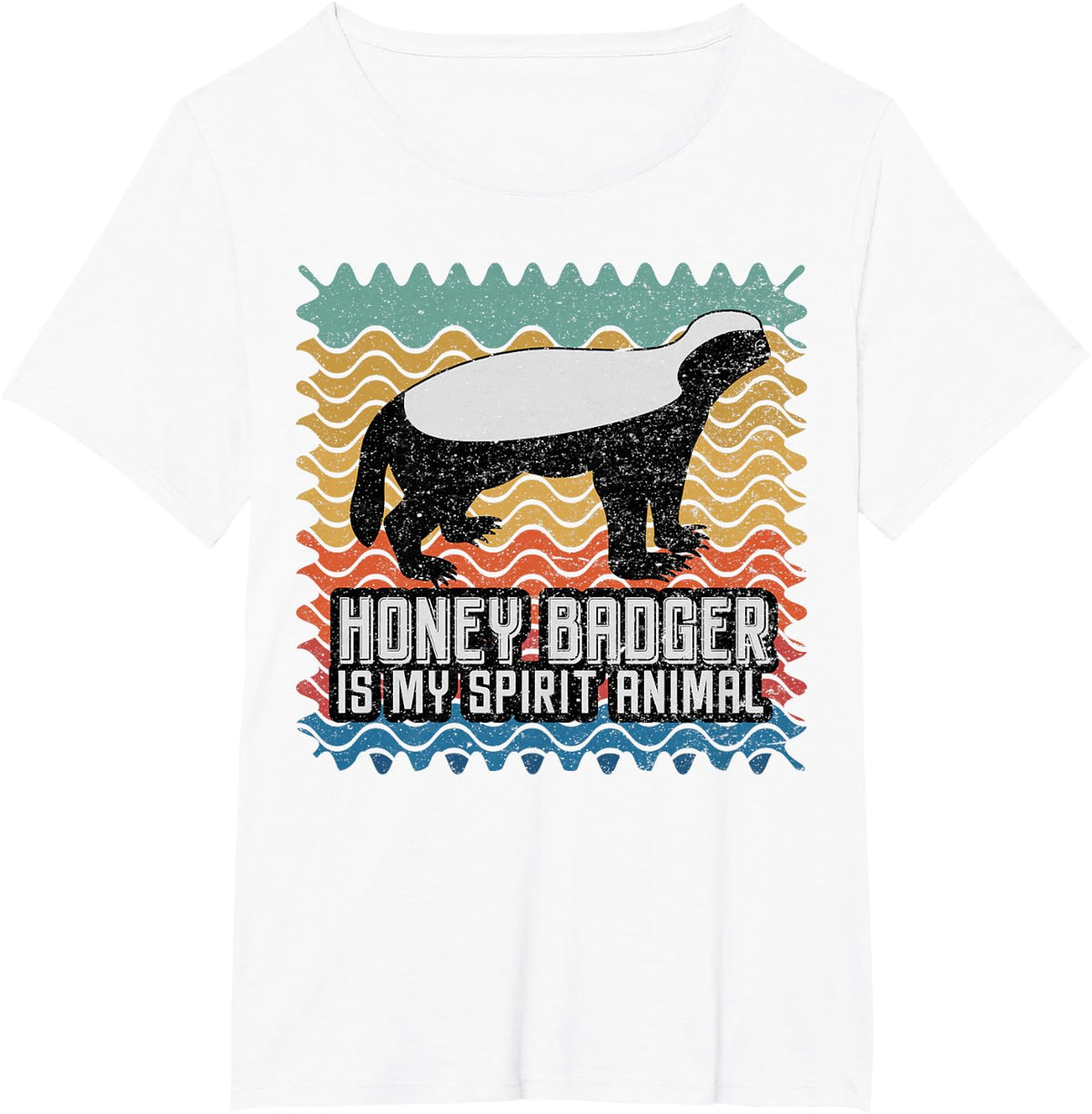 Honey Badger is My Spirit Animal T-Shirt - White