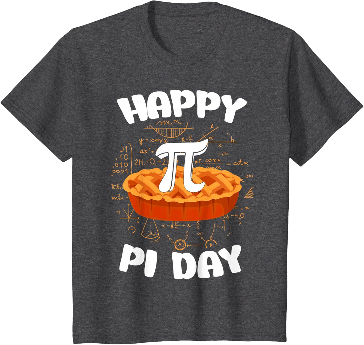 Happy Pi Pie Day For Math Teacher Students Pie Lovers T-Shirt - Dark Heather Grey