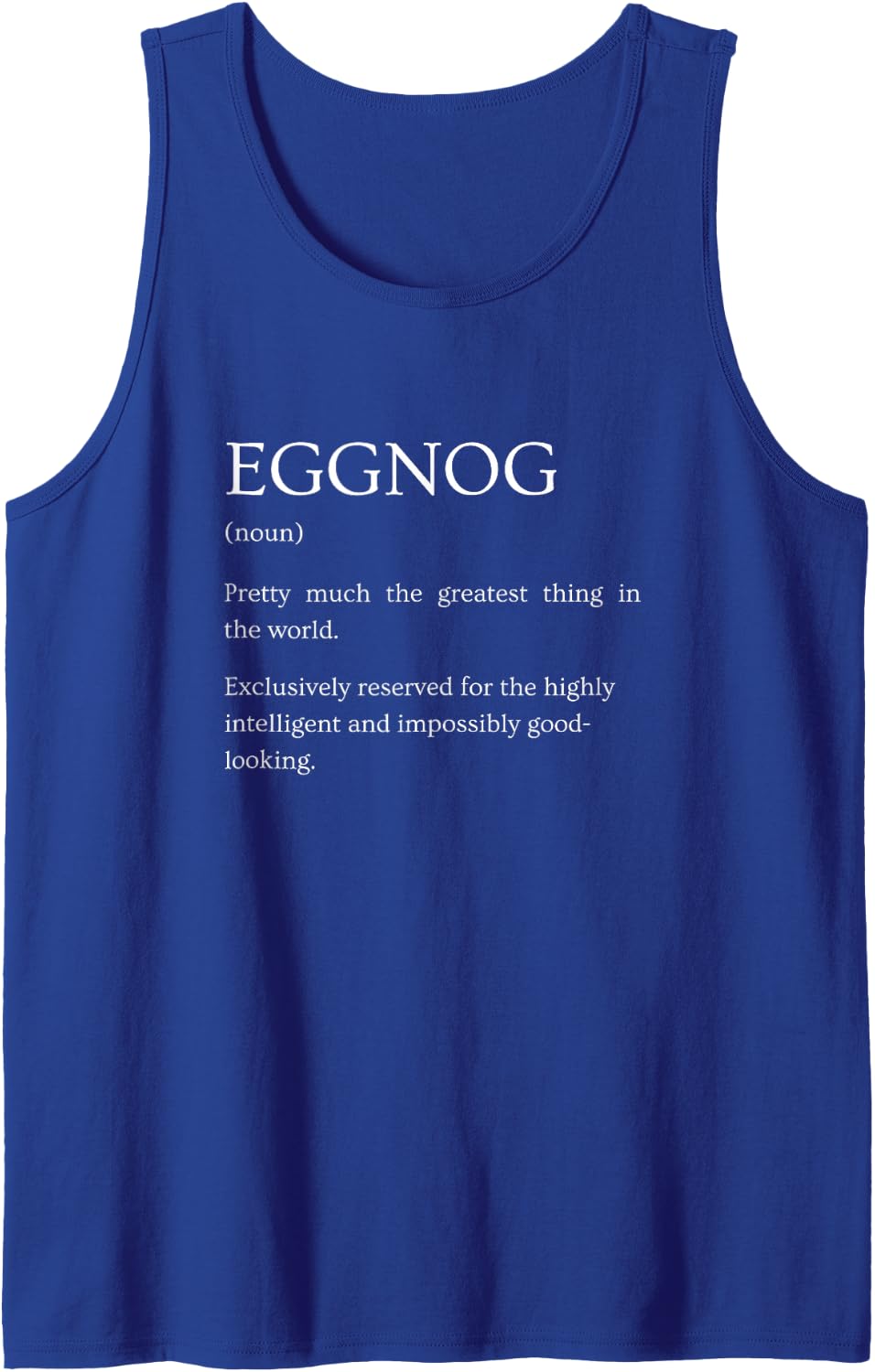 Eggnog Definition Funny Sarcastic Dictionary Humor Tank Top - Royal Blue
