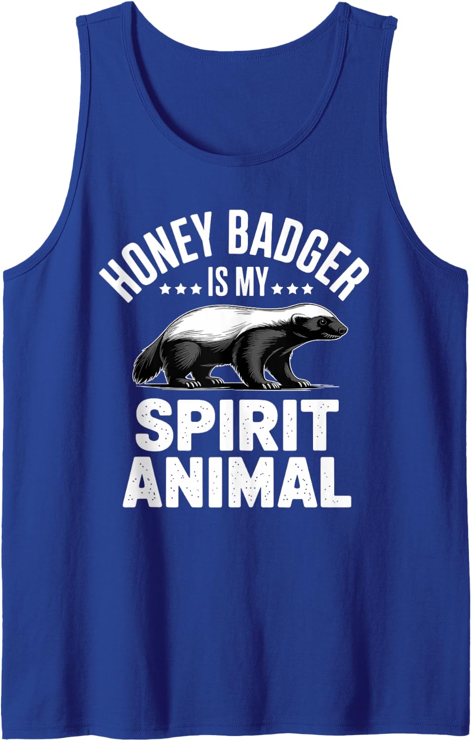 Cool Honey Badger Art for Men Women Kids Honey Badger Lovers Sleeveless Tank Top - Royal Blue