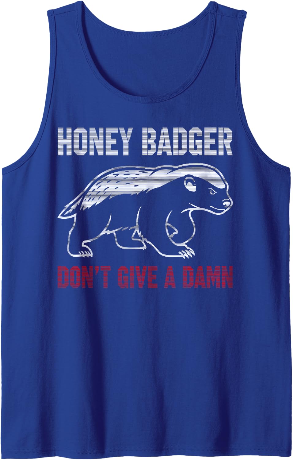 Funny Honey Badger for Badgers Lover Sleeveless Tank Top - Royal Blue