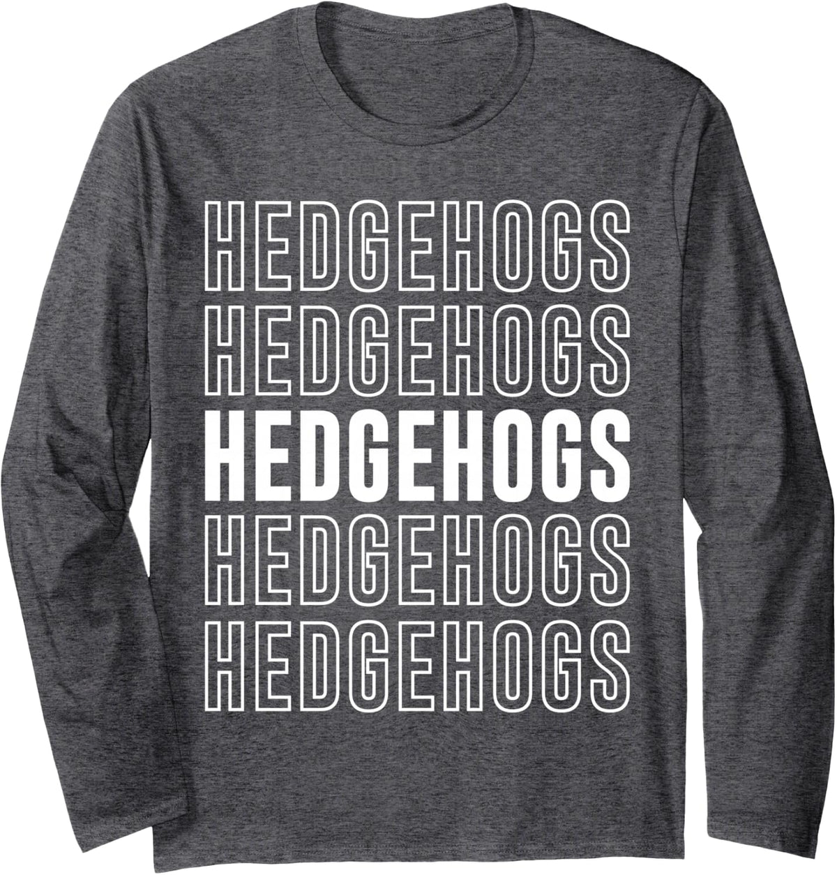 Hedgehogs Long Sleeve T-Shirt - Adult Unisex Dark Heather Grey