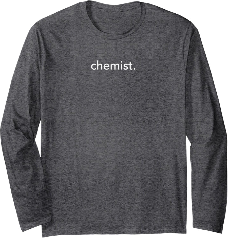 Minimalistic chemist. Minimal Long Sleeve T-Shirt - Adult Unisex Dark Heather Grey