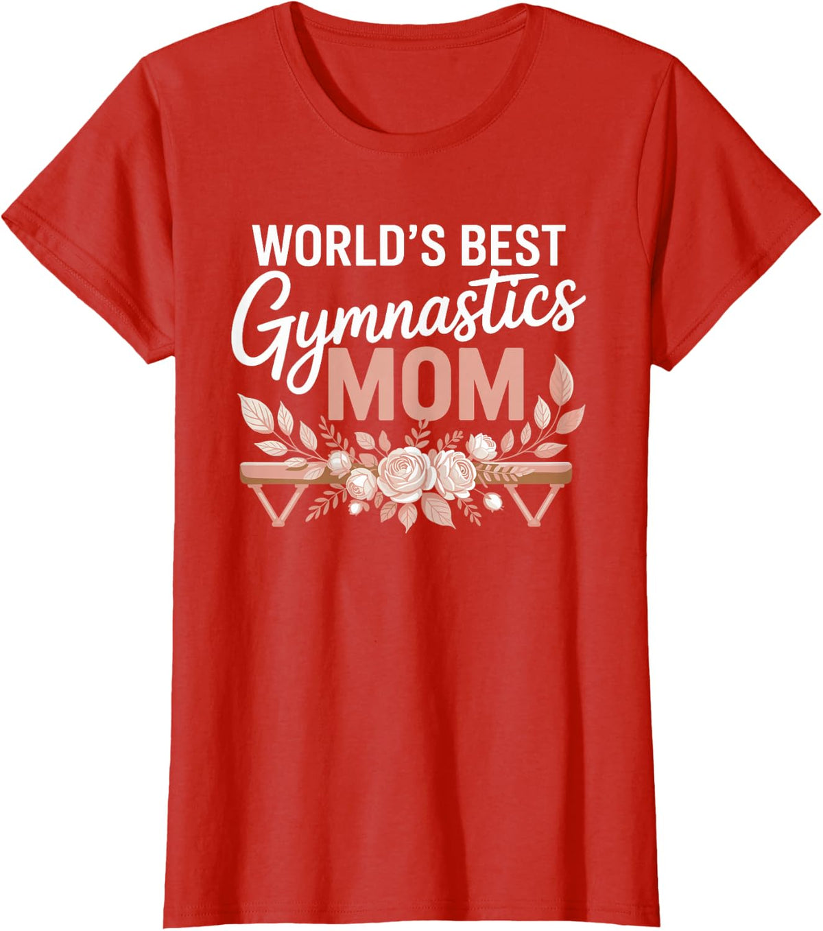 World's Best Gymnastics Mom T-Shirt - Red