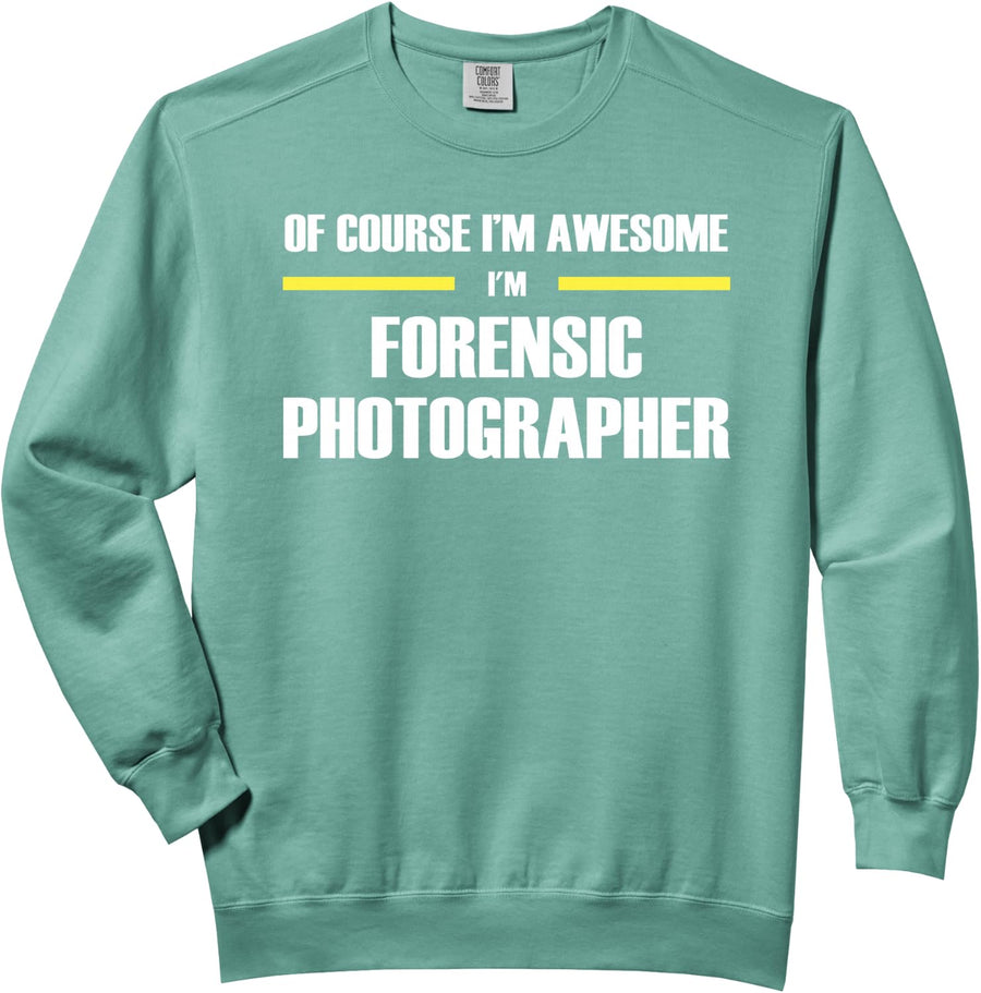 The Awesome Forensic Photographer Comfort Colors Adult Sweatshirt - Adult Unisex Light Green
