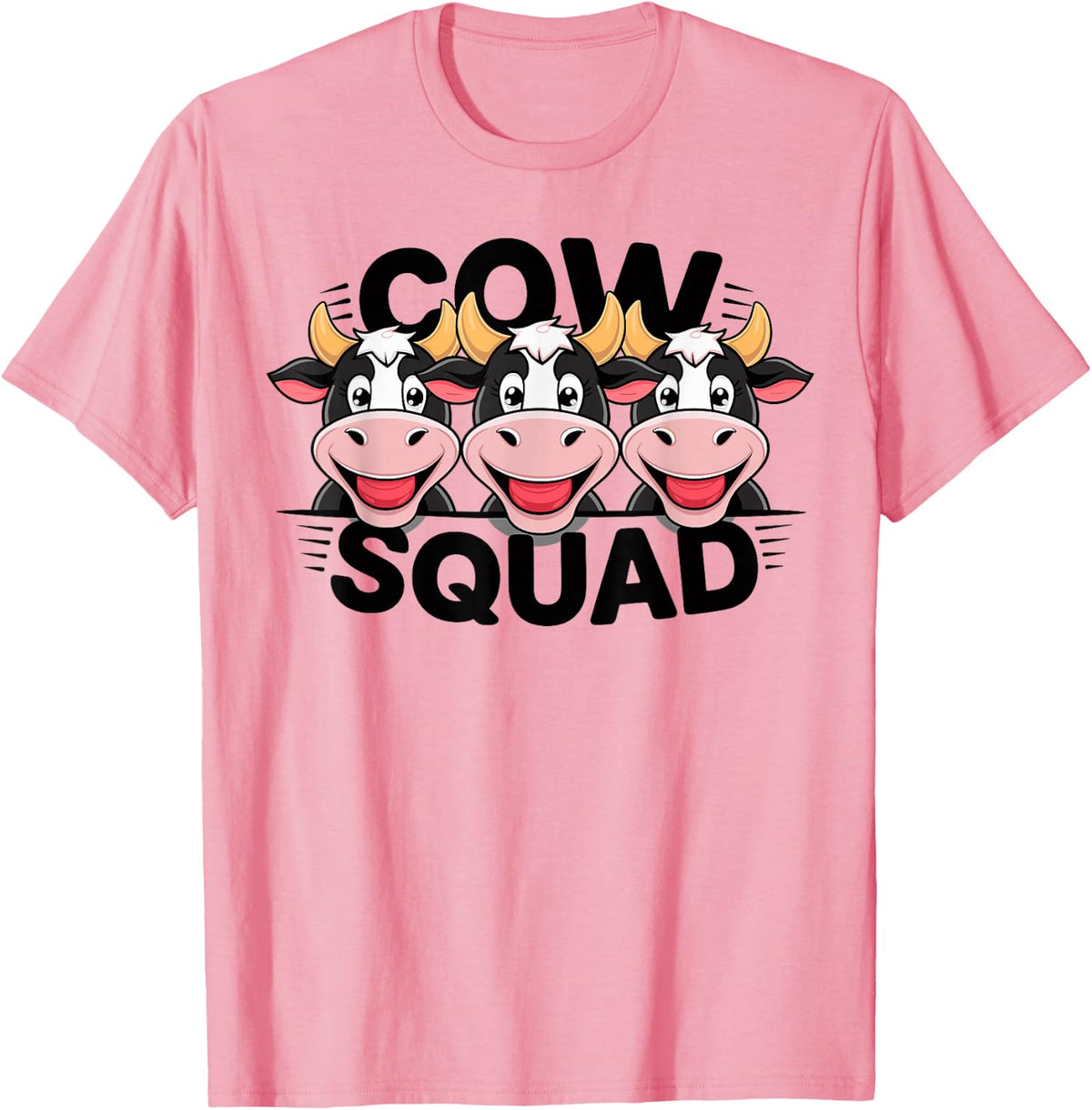 Cow Squad Design for Cow Lover Stuff | Kids Cow T-Shirt - Pink