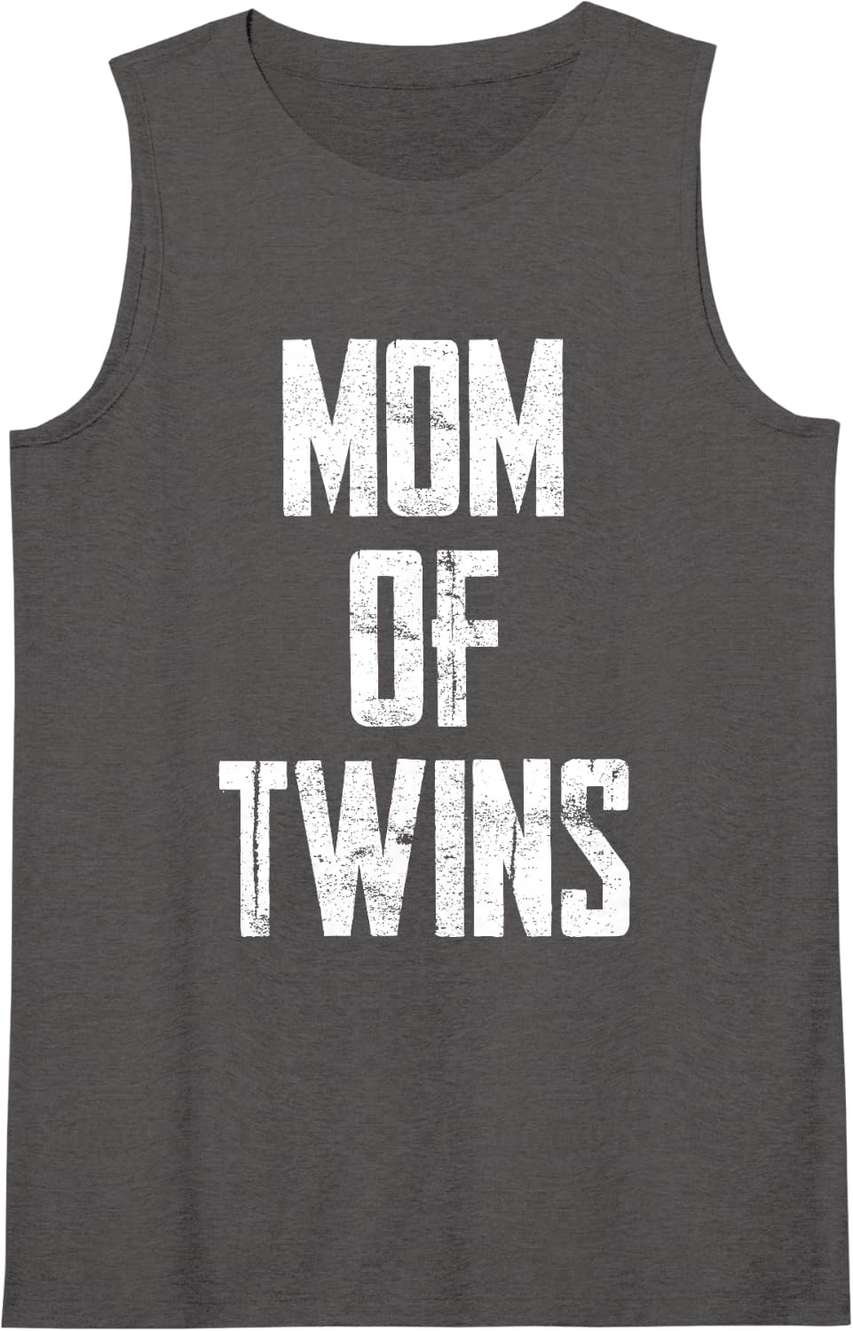 Women's Mom of Twins Sleeveless Tank Top - Dark Heather Grey