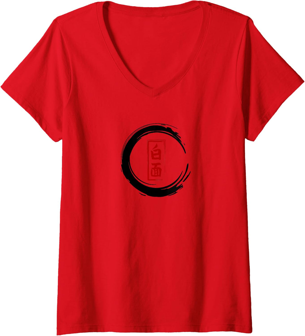 Women's Sober is Cool Sobriety Cool Japanese for Sober V-Neck T-Shirt - Red