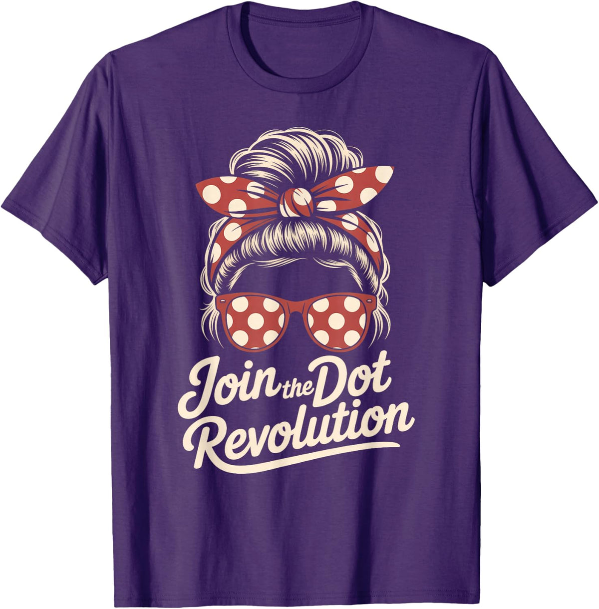 Strong Join Revolution Groovy Learn Motivated Squad P.E Hair T-Shirt - Purple