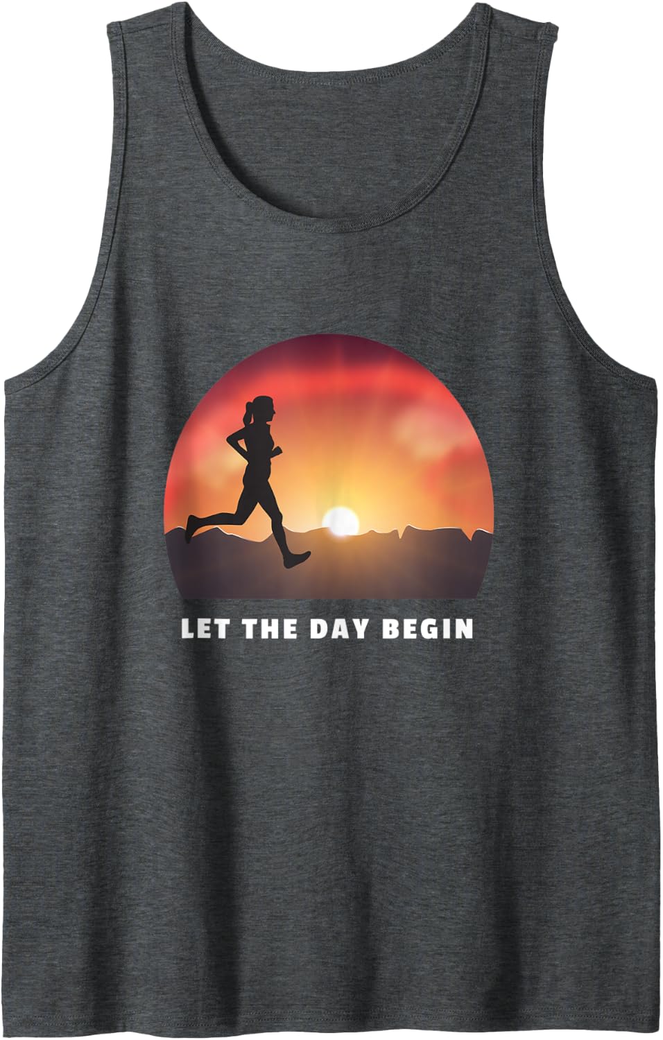 Running Motivational Gift Runner Saying Marathon Inspiration Tank Top - Dark Heather Grey