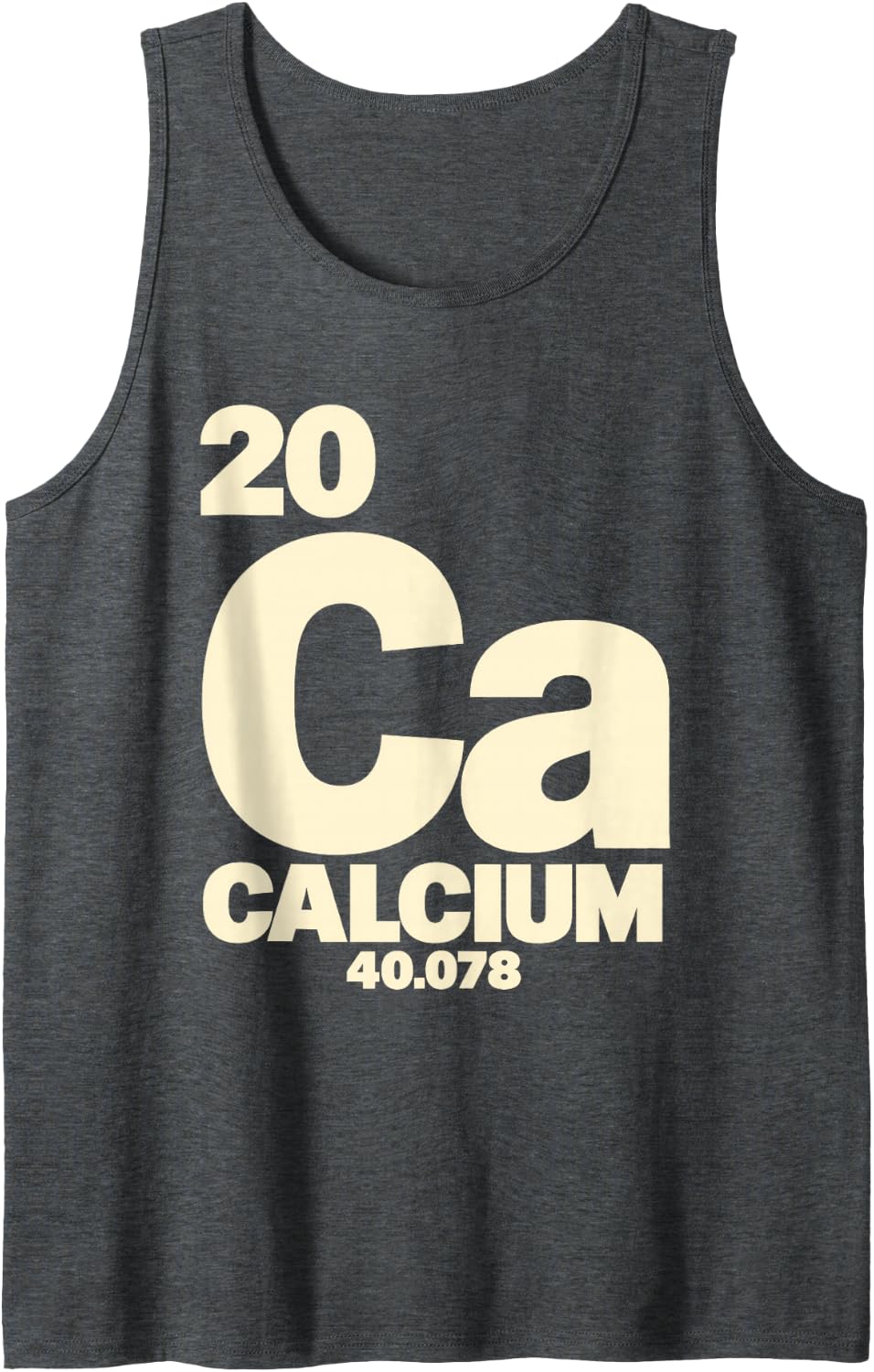 Funny Calcium Element Science Halloween Costume Sleeveless Tank Top - Dark Heather Grey