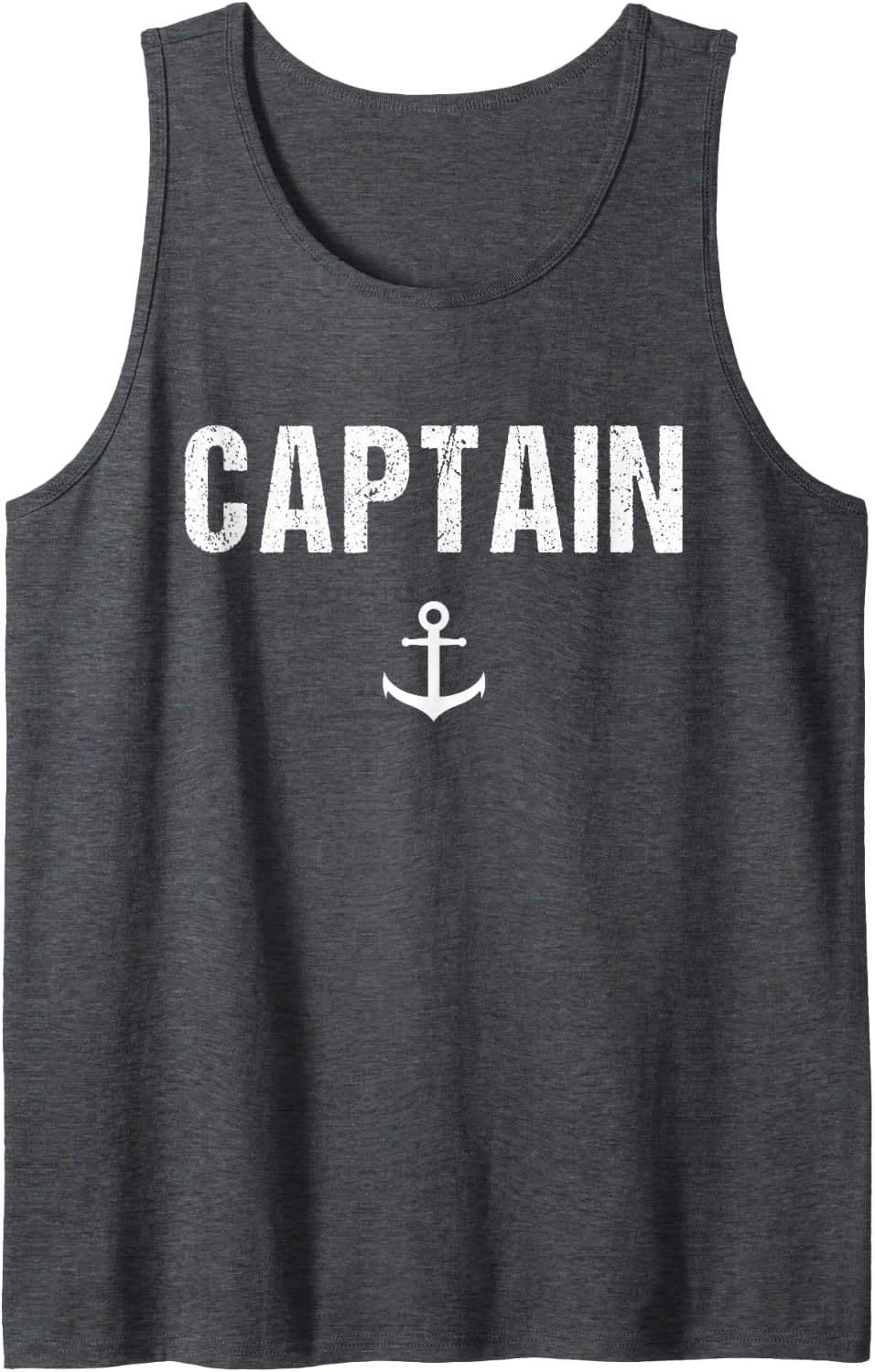 Captain Shirt | Boat Owner Tank Top - Dark Heather Grey