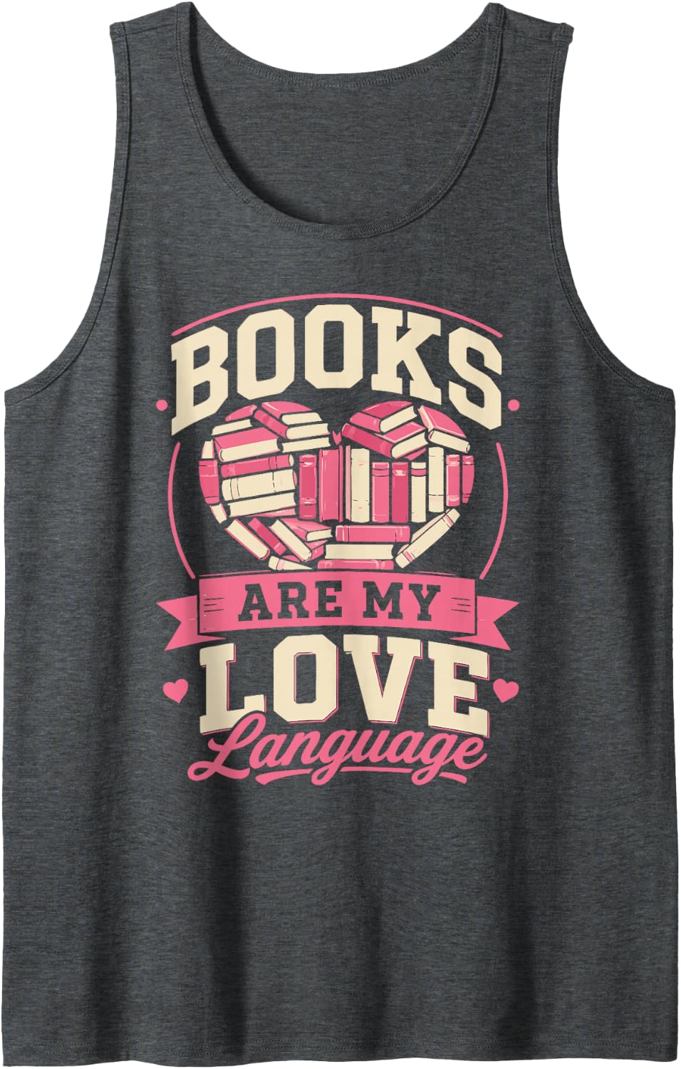 Book Lover Librarian Reading Library Tank Top - Dark Heather Grey