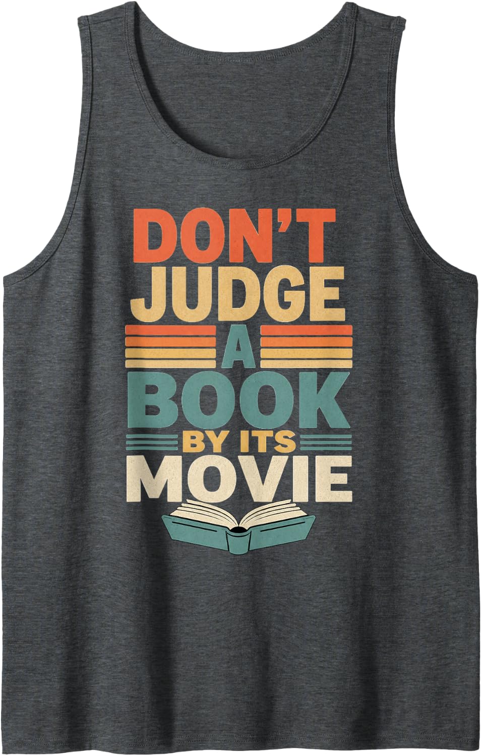 Vintage Librarian Humor Book Lover Reading Tank Top - Dark Heather Grey
