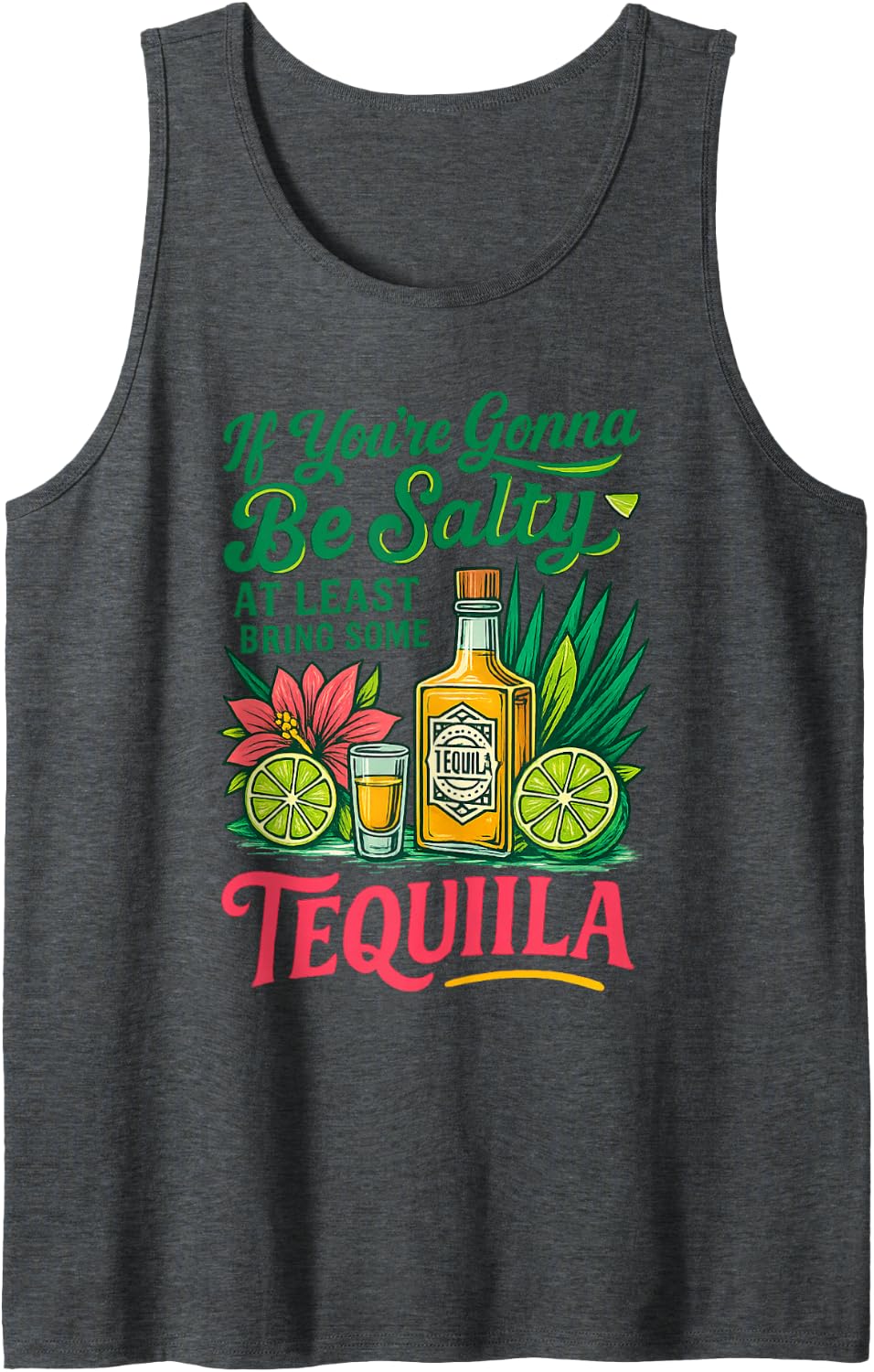 Tequila Tank Top - Dark Heather Grey