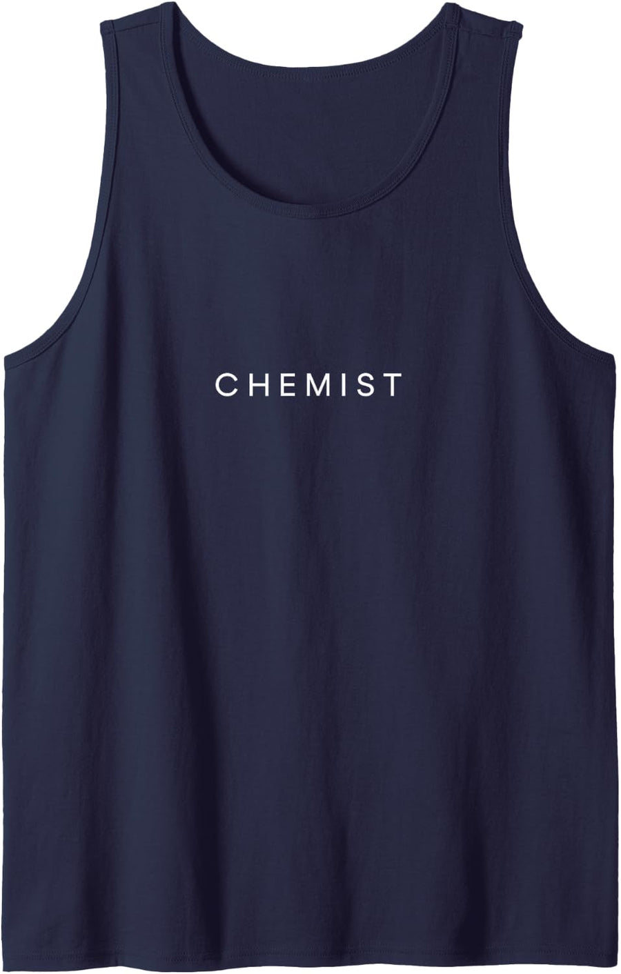 Chemist Minimalist Lettering Chemistry Tank Top - Navy Blue