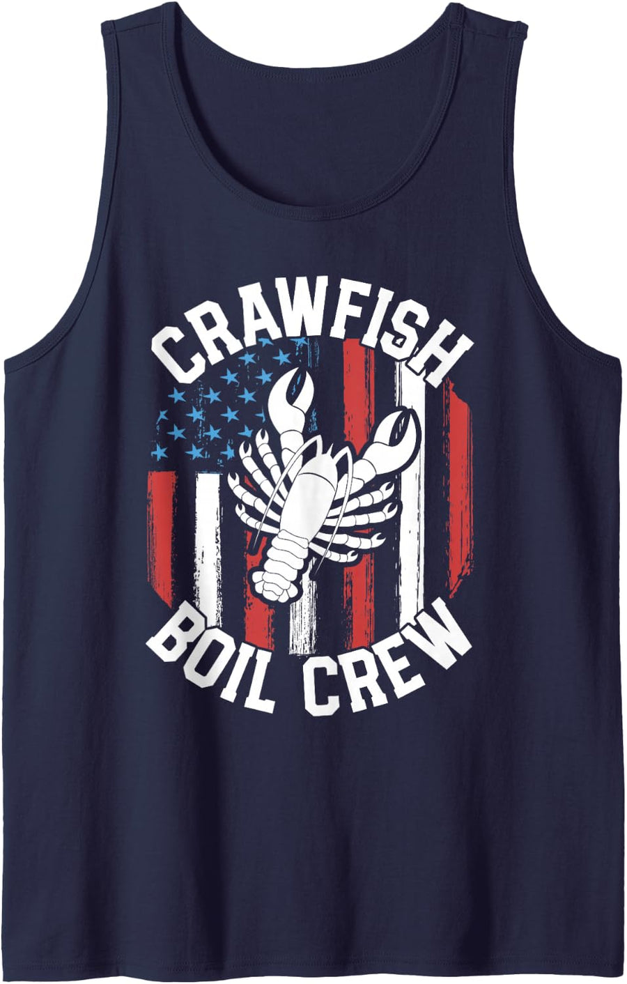 Crawfish Boil Crew Funny Cajun Shirts For Men Mardi Gras Tank Top - Navy Blue