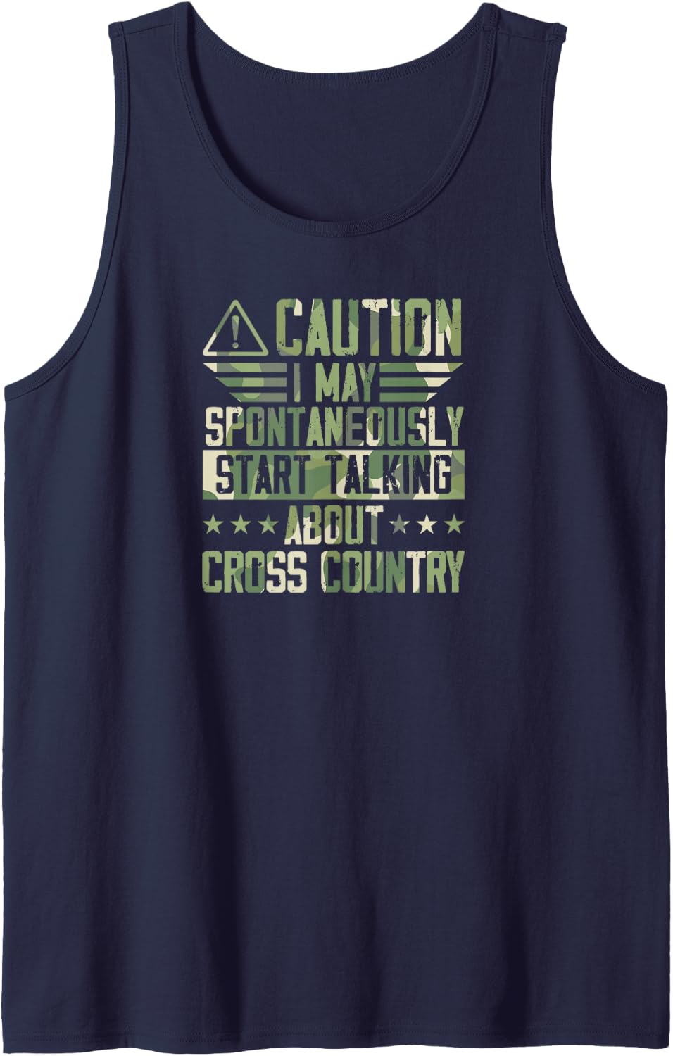 I May Spontaneously Start Talking About Cross Country Sleeveless Tank Top - Navy Blue